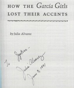 Garcia Girls signed by author